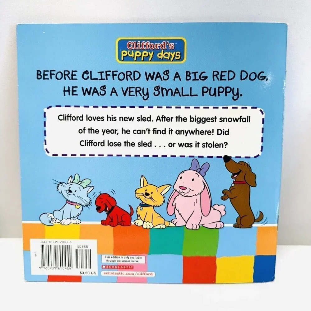 CLIFFORD'S PUPPY DAYS THE LITTLE RED SLED Paperback book by Norman Bridwell - Picture 2 of 2